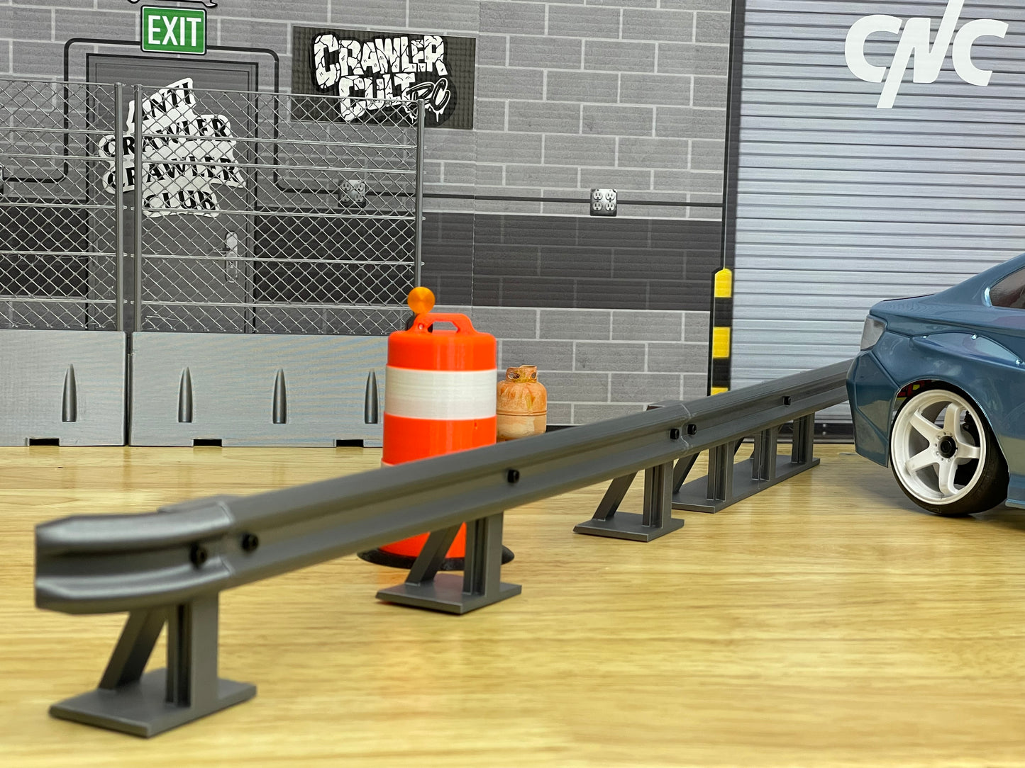 1/10 Scale Guard Rail Track Barrier System for RC Drift Tracks, Crawler or Diorama