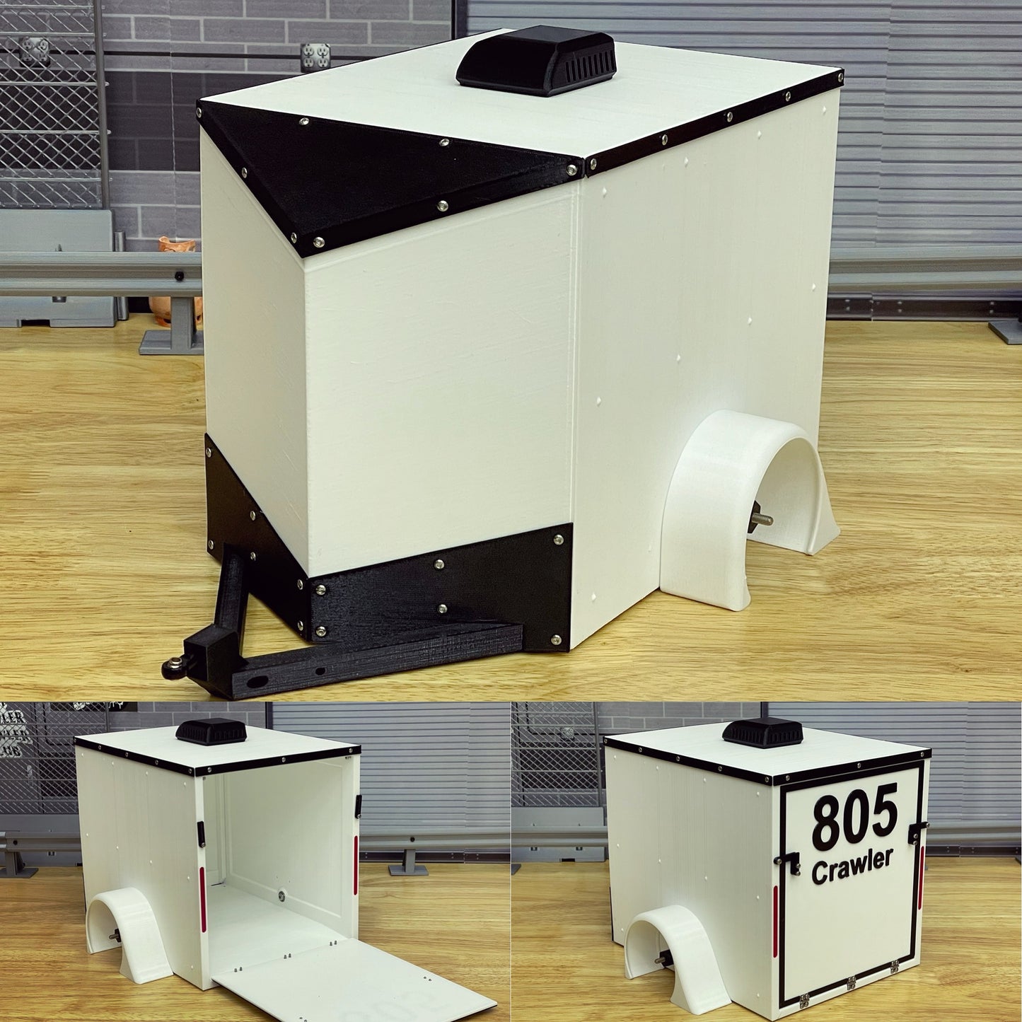 1/10 Scale Enclosed Utility Trailer Standard, Slammed or Lifted and Custom Options (NO WHEELS OR TIRES INCLUDED)
