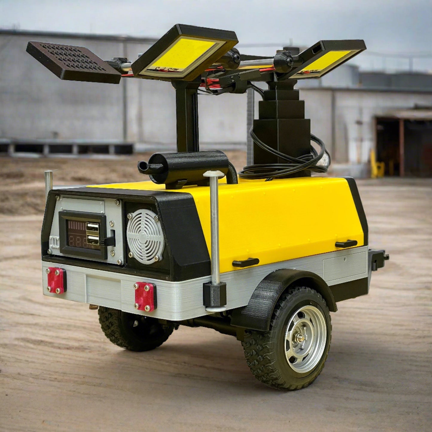 1/10 Scale Utility Light Trailer for RC Crawlers, Drift Tracks, Scale Accessories