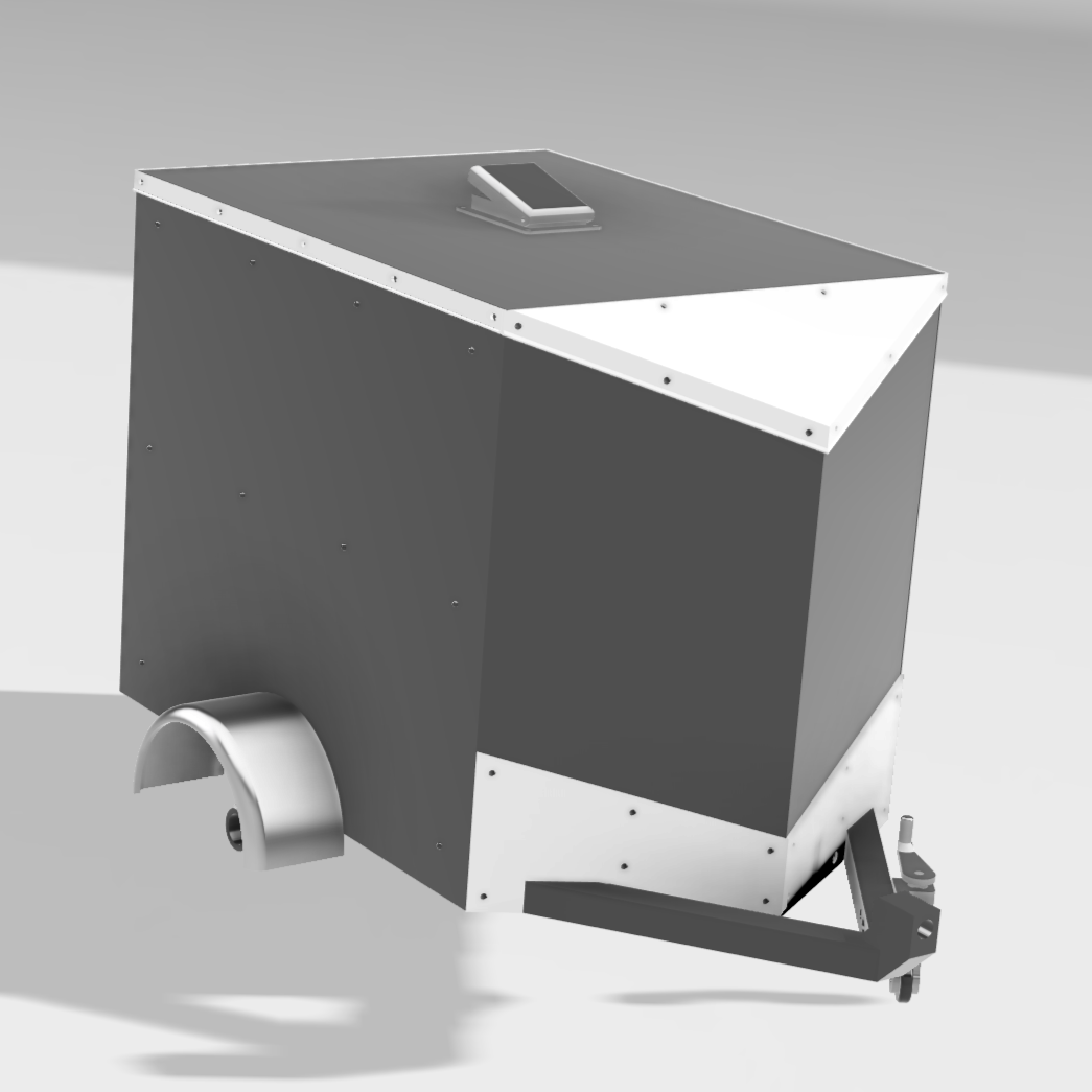 1/10 Scale Enclosed Utility Trailer Standard, Slammed or Lifted and Custom Options (NO WHEELS OR TIRES INCLUDED)
