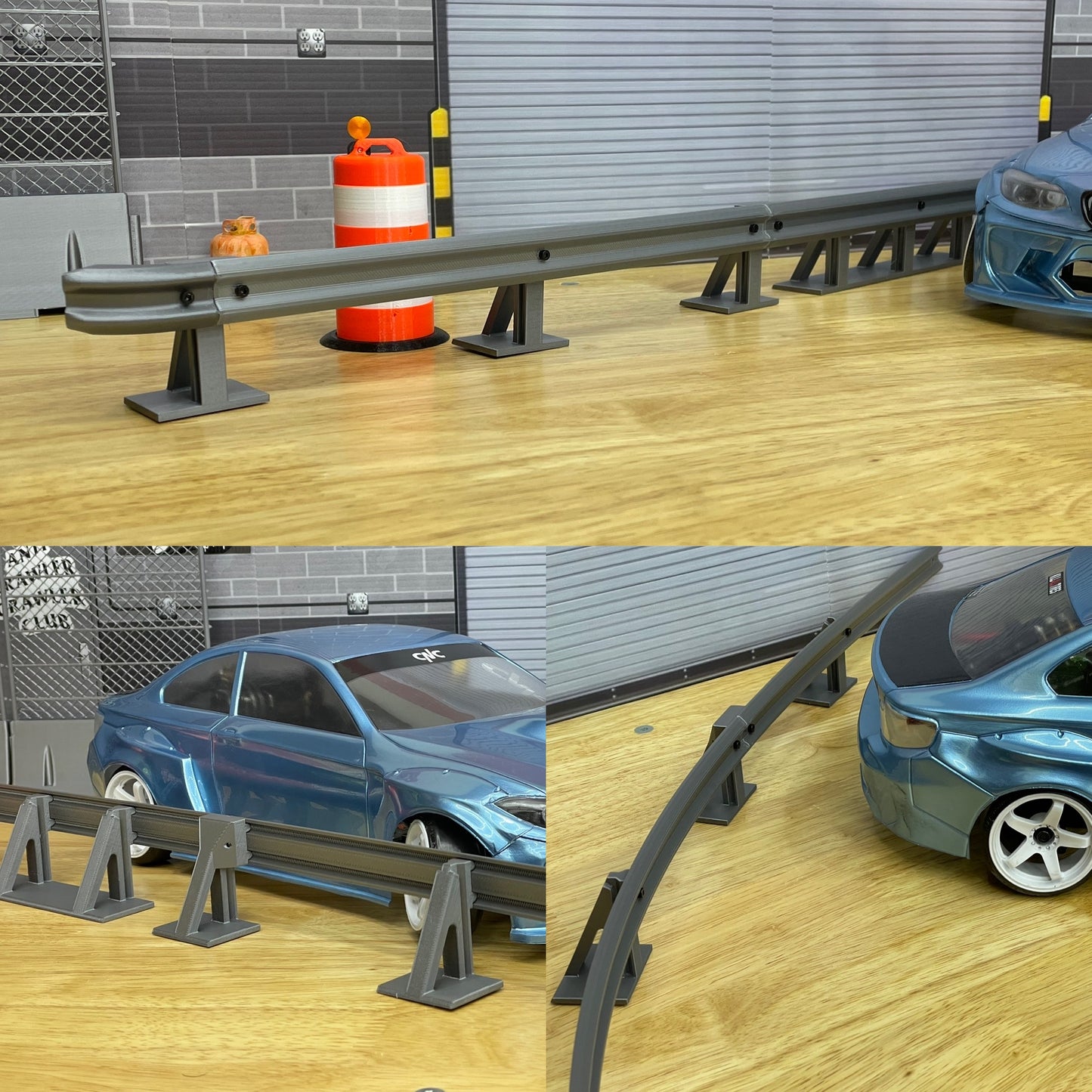 1/10 Scale Guard Rail Track Barrier System for RC Drift Tracks, Crawler or Diorama