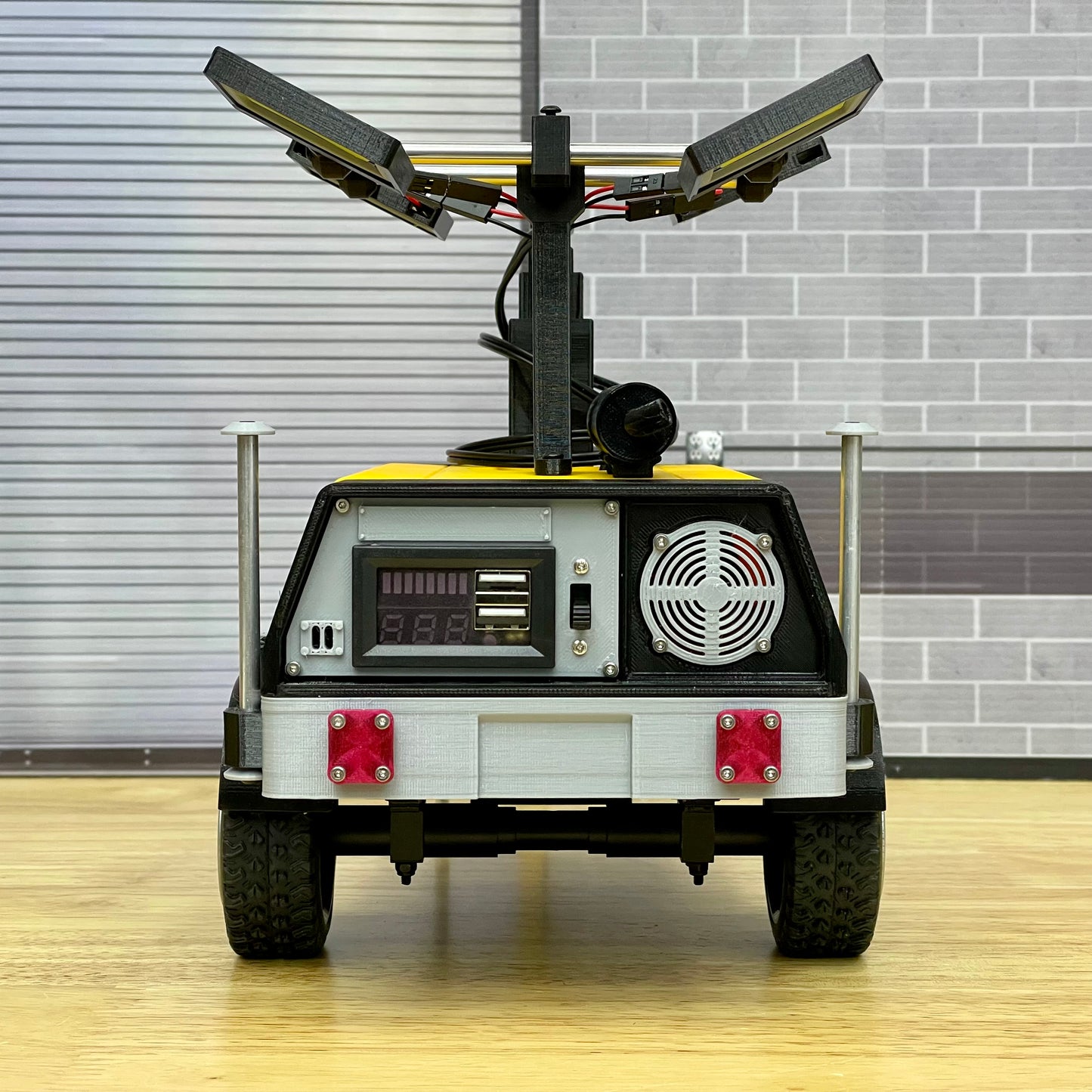 1/10 Scale Utility Light Trailer for RC Crawlers, Drift Tracks, Scale Accessories
