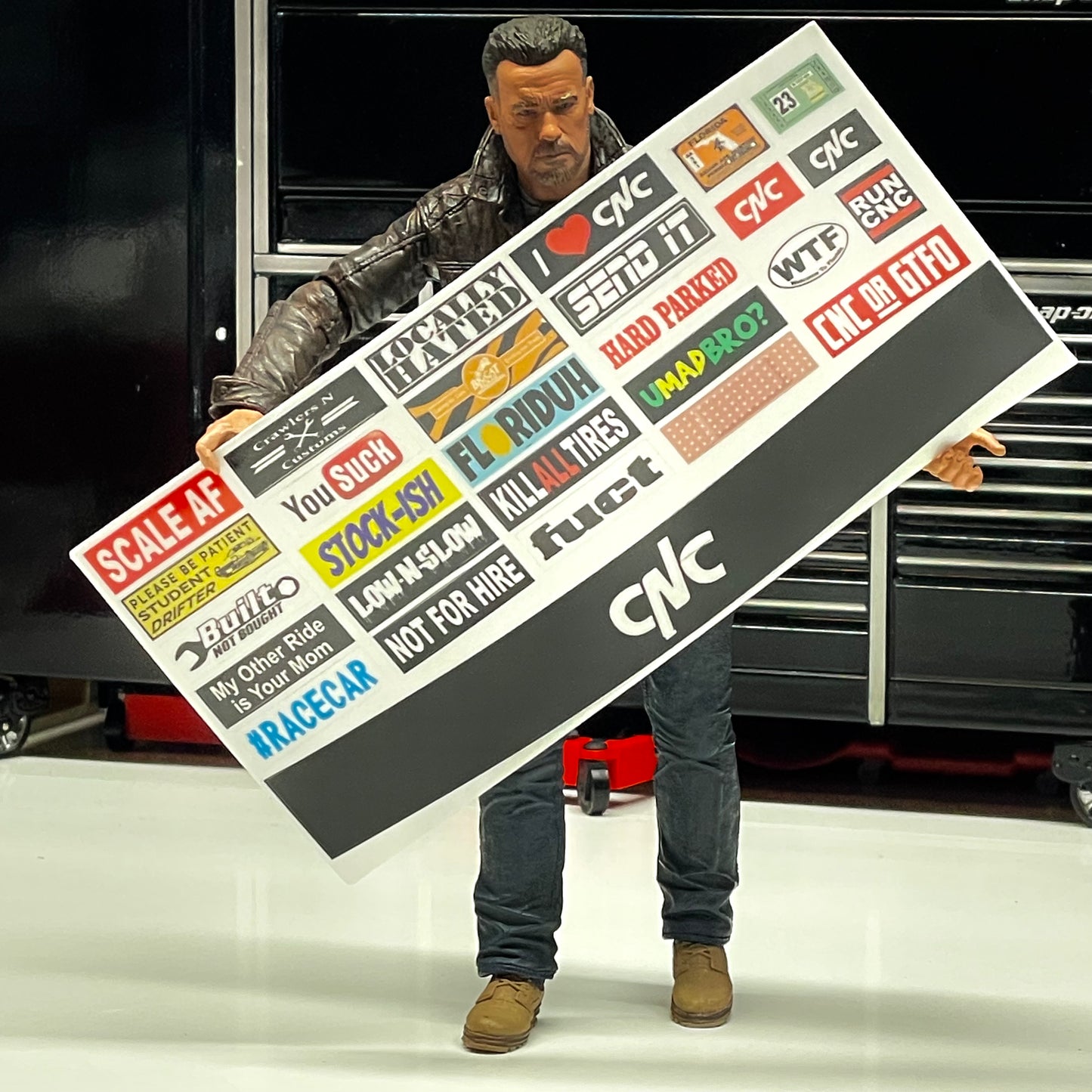 1/10 Scale Sticker Sheet Bumper Stickers Pre-cut RC Drift Crawler Low Rider