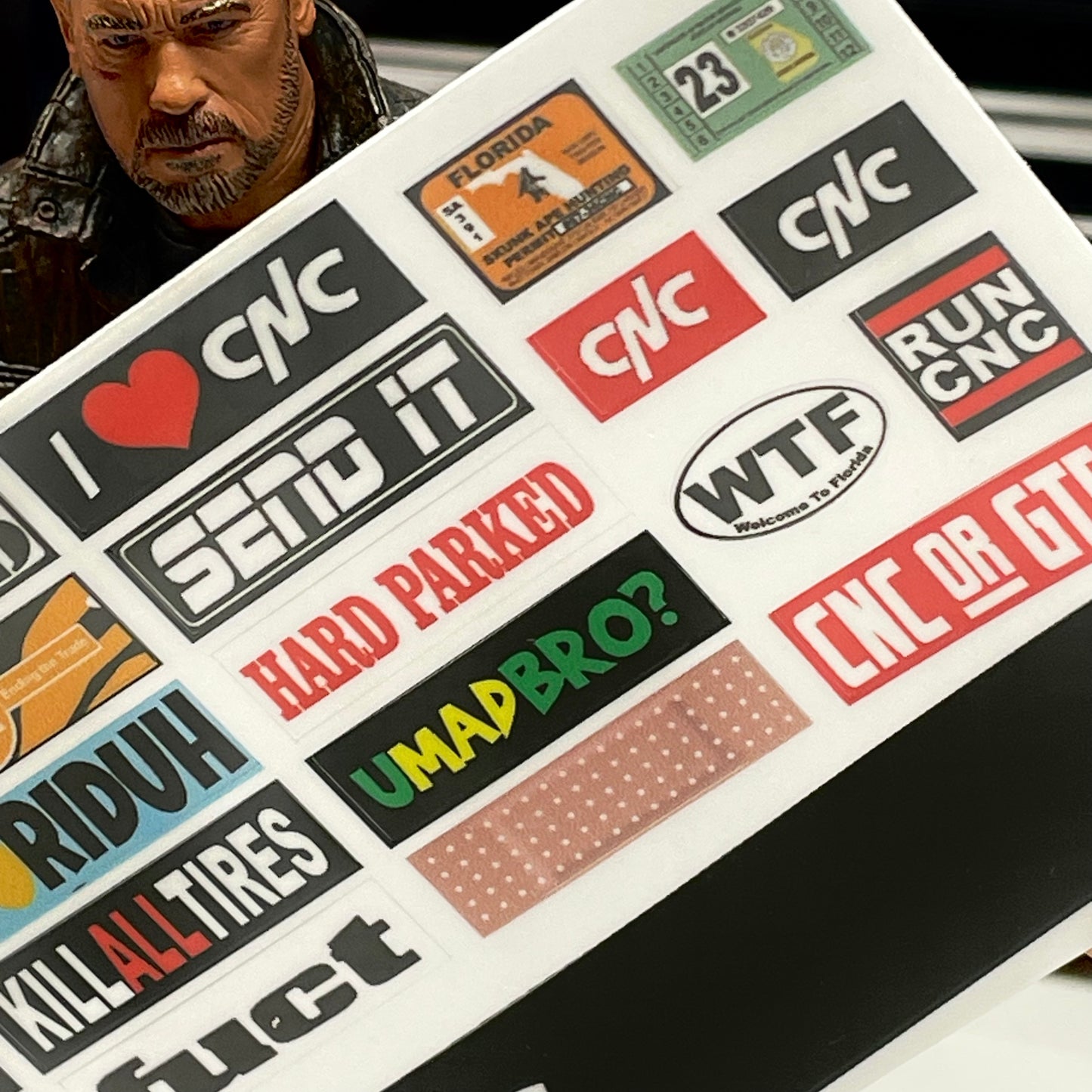 1/10 Scale Sticker Sheet Bumper Stickers Pre-cut RC Drift Crawler Low Rider