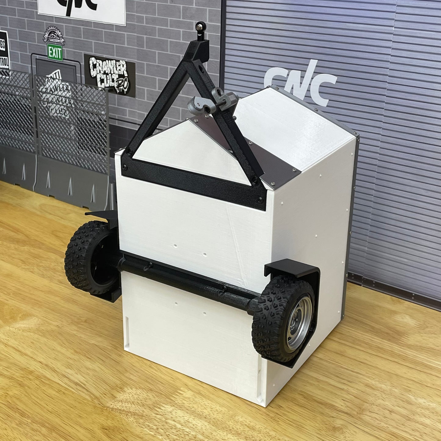 1/10 Scale Enclosed Utility Trailer Standard, Slammed or Lifted and Custom Options (NO WHEELS OR TIRES INCLUDED)