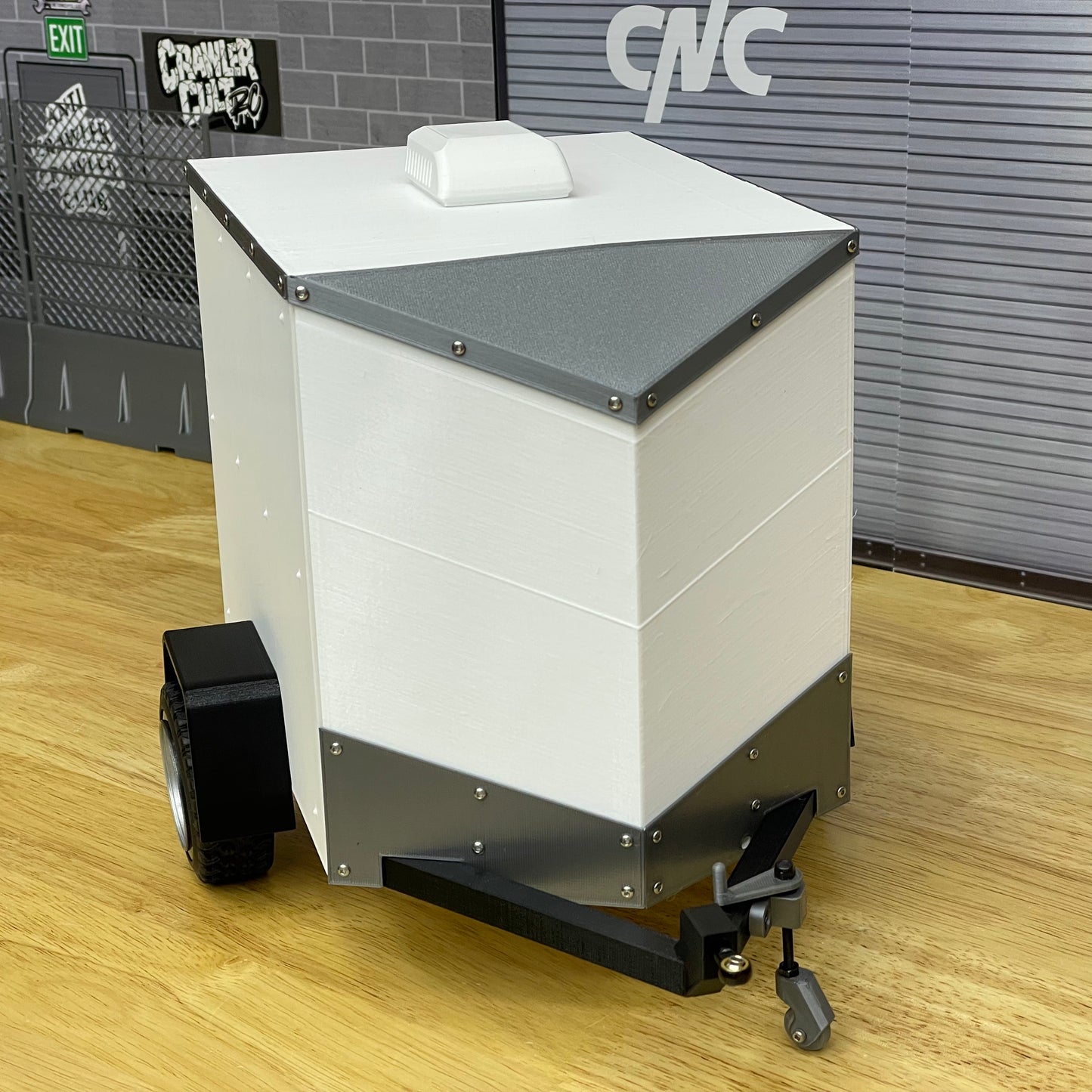 1/10 Scale Enclosed Utility Trailer Standard, Slammed or Lifted and Custom Options (NO WHEELS OR TIRES INCLUDED)