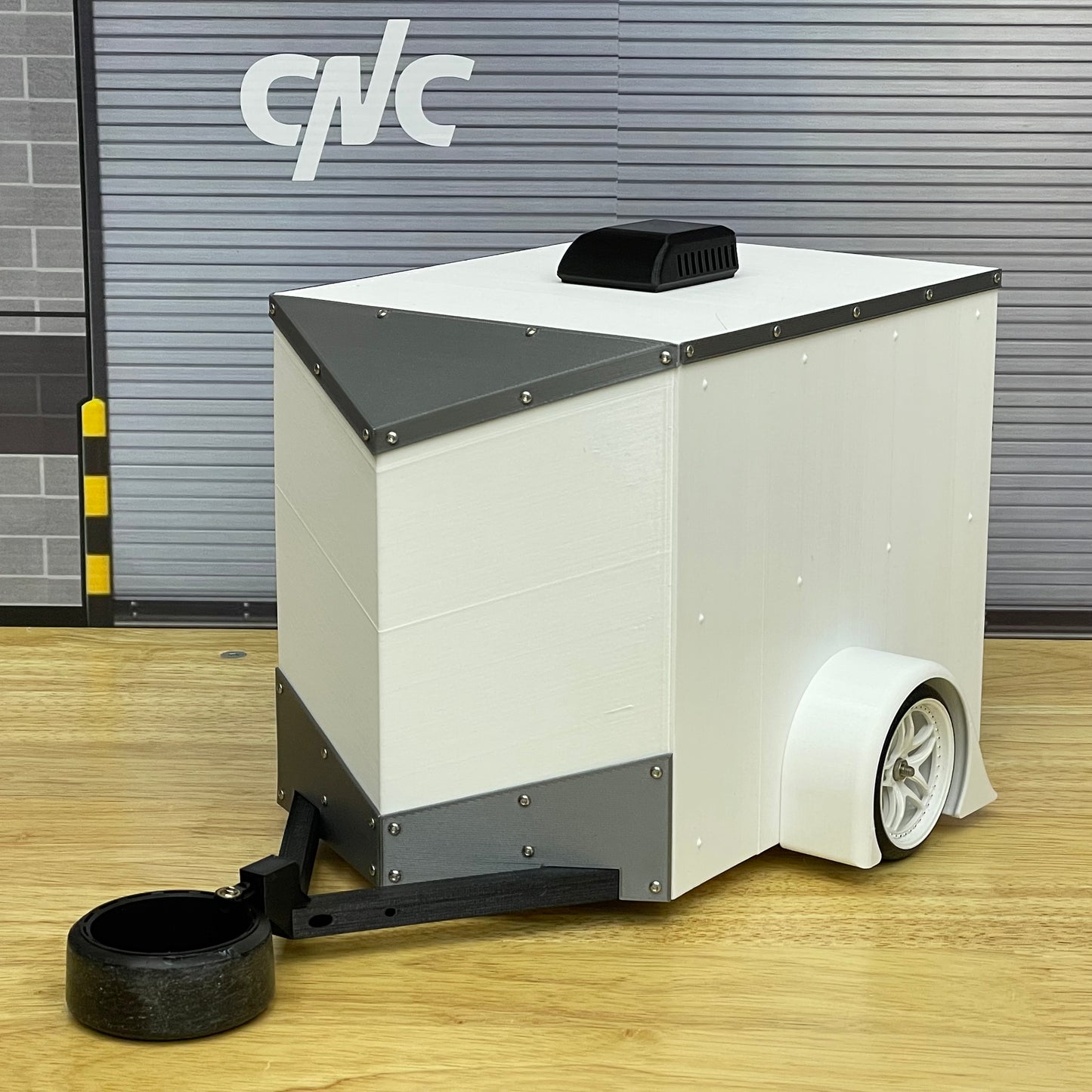 1/10 Scale Enclosed Utility Trailer Standard, Slammed or Lifted and Custom Options (NO WHEELS OR TIRES INCLUDED)