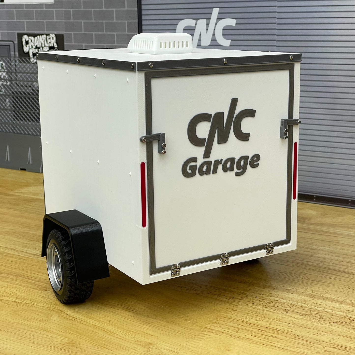 1/10 Scale Enclosed Utility Trailer Standard, Slammed or Lifted and Custom Options (NO WHEELS OR TIRES INCLUDED)