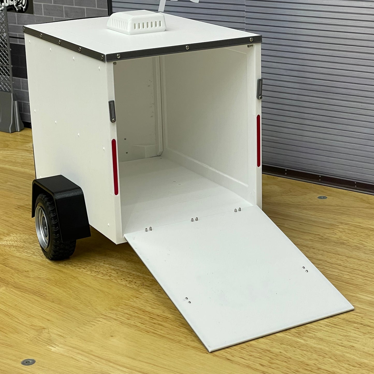 1/10 Scale Enclosed Utility Trailer Standard, Slammed or Lifted and Custom Options (NO WHEELS OR TIRES INCLUDED)