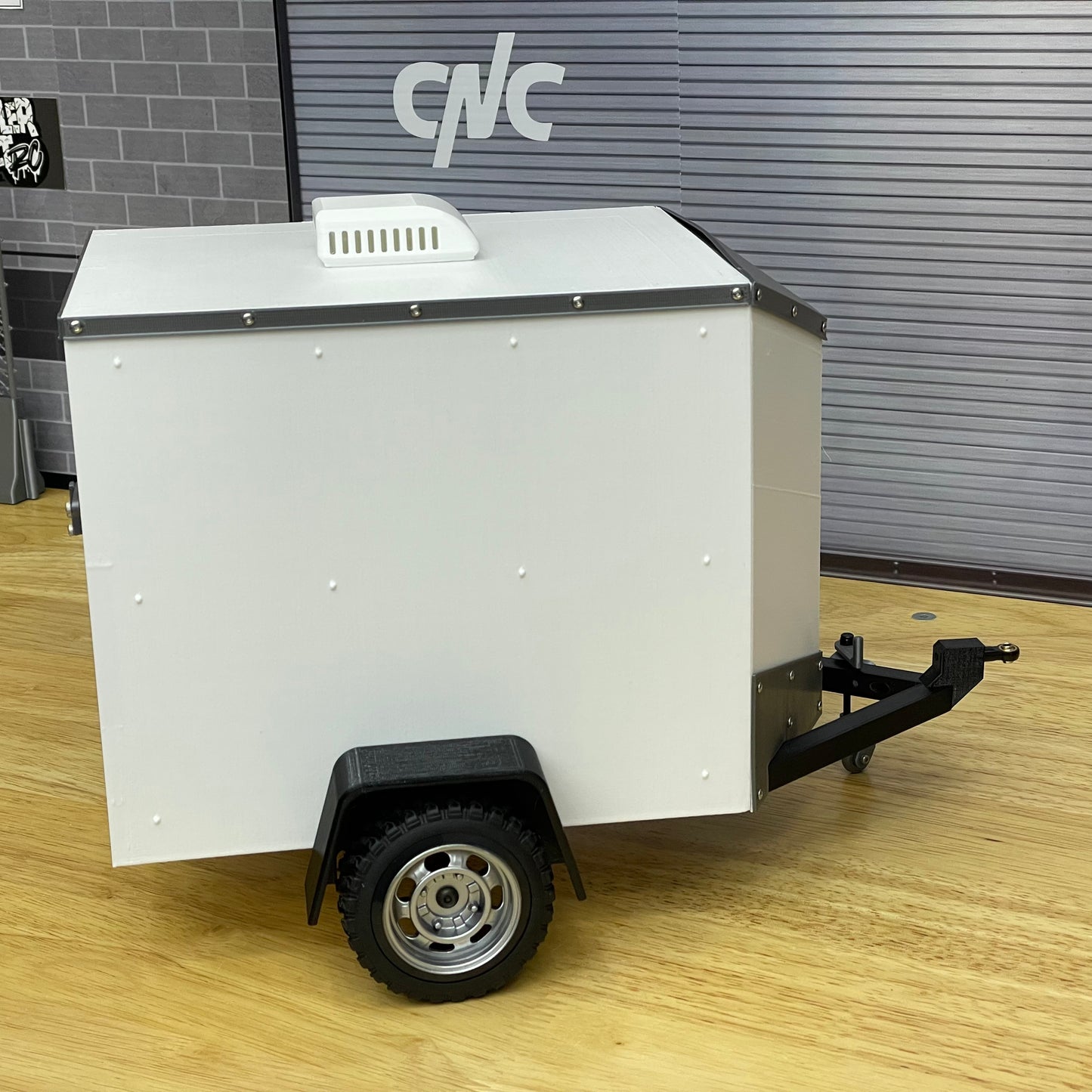 1/10 Scale Enclosed Utility Trailer Standard, Slammed or Lifted and Custom Options (NO WHEELS OR TIRES INCLUDED)