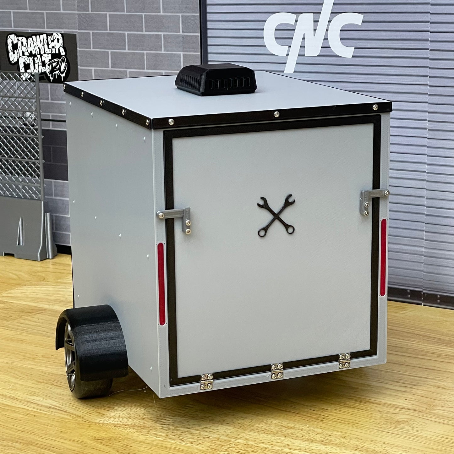 1/10 Scale Enclosed Utility Trailer Standard, Slammed or Lifted and Custom Options (NO WHEELS OR TIRES INCLUDED)