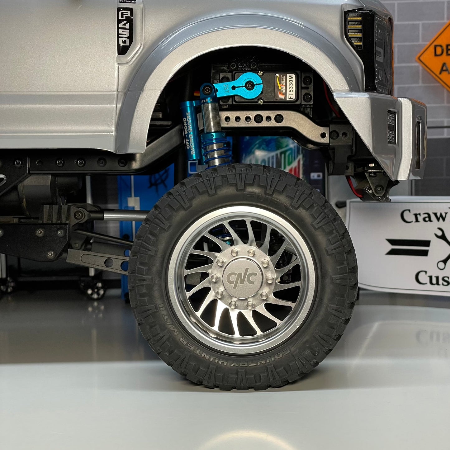 "Brodoz" Super Single Front and Dually Rear Directional Aluminum Billet Wheels: Comes as a Compete Set for the CEN F450