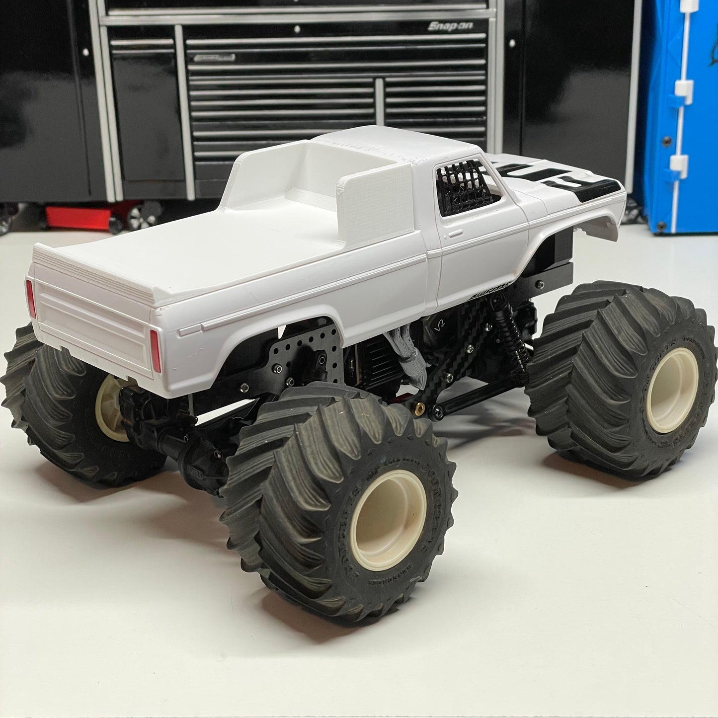 Racing Topper Bed Cover for FMS FCX24 Smasher “Old Ford” Body 1/24 RC Truck