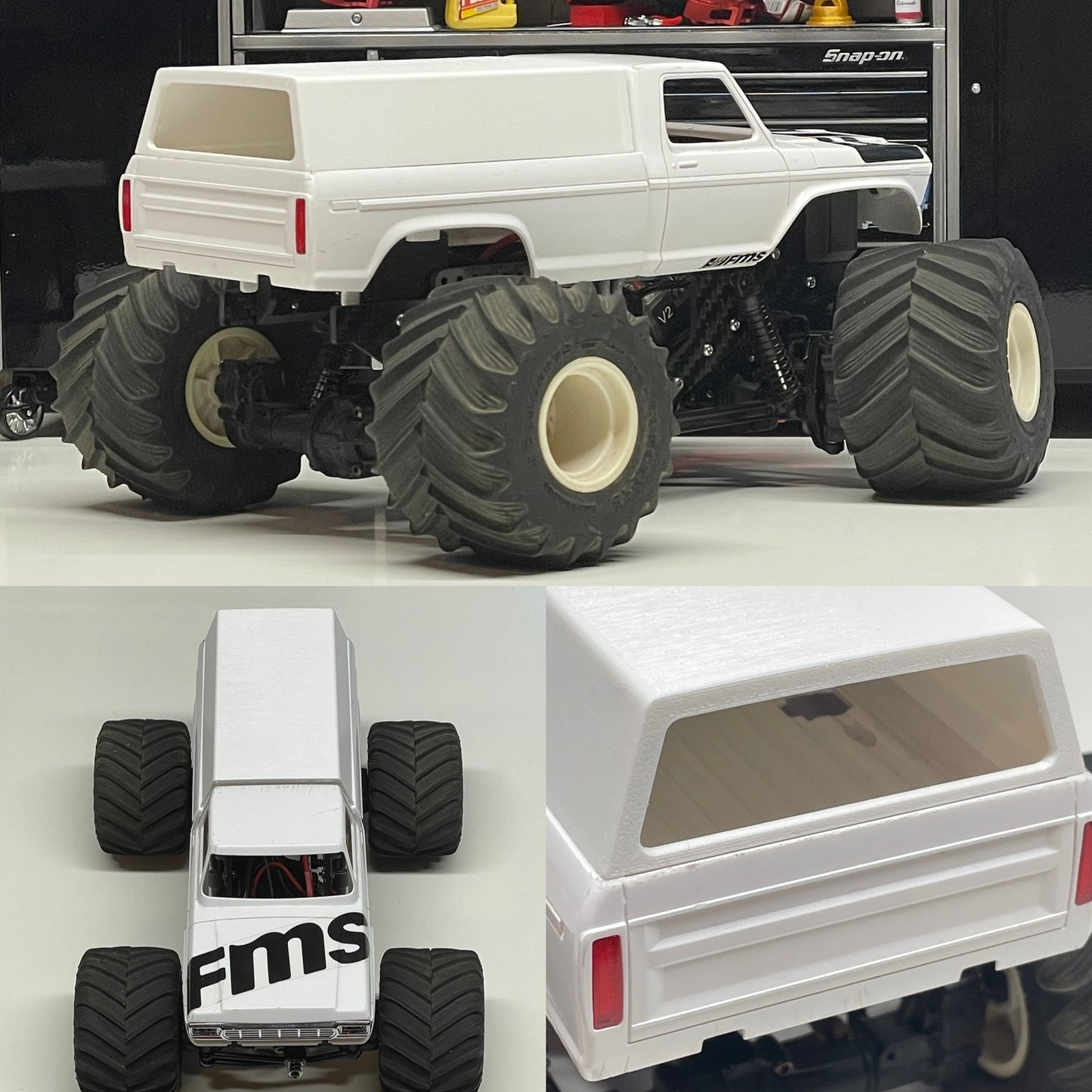 Camper Topper Shell for FMS FCX24 “Old Ford” Smasher 1/24 Scale Body in