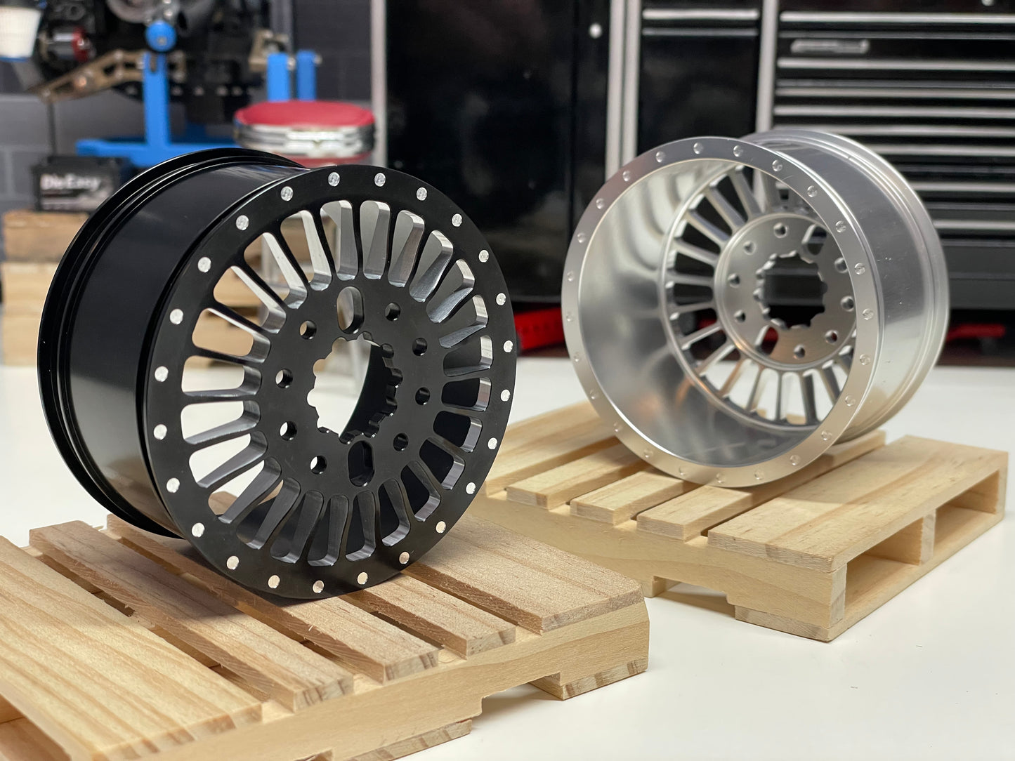 "Twentyfours" Anodized Aluminum Billet Wheels: Set of 6 with Billet Center Caps for the CEN F450