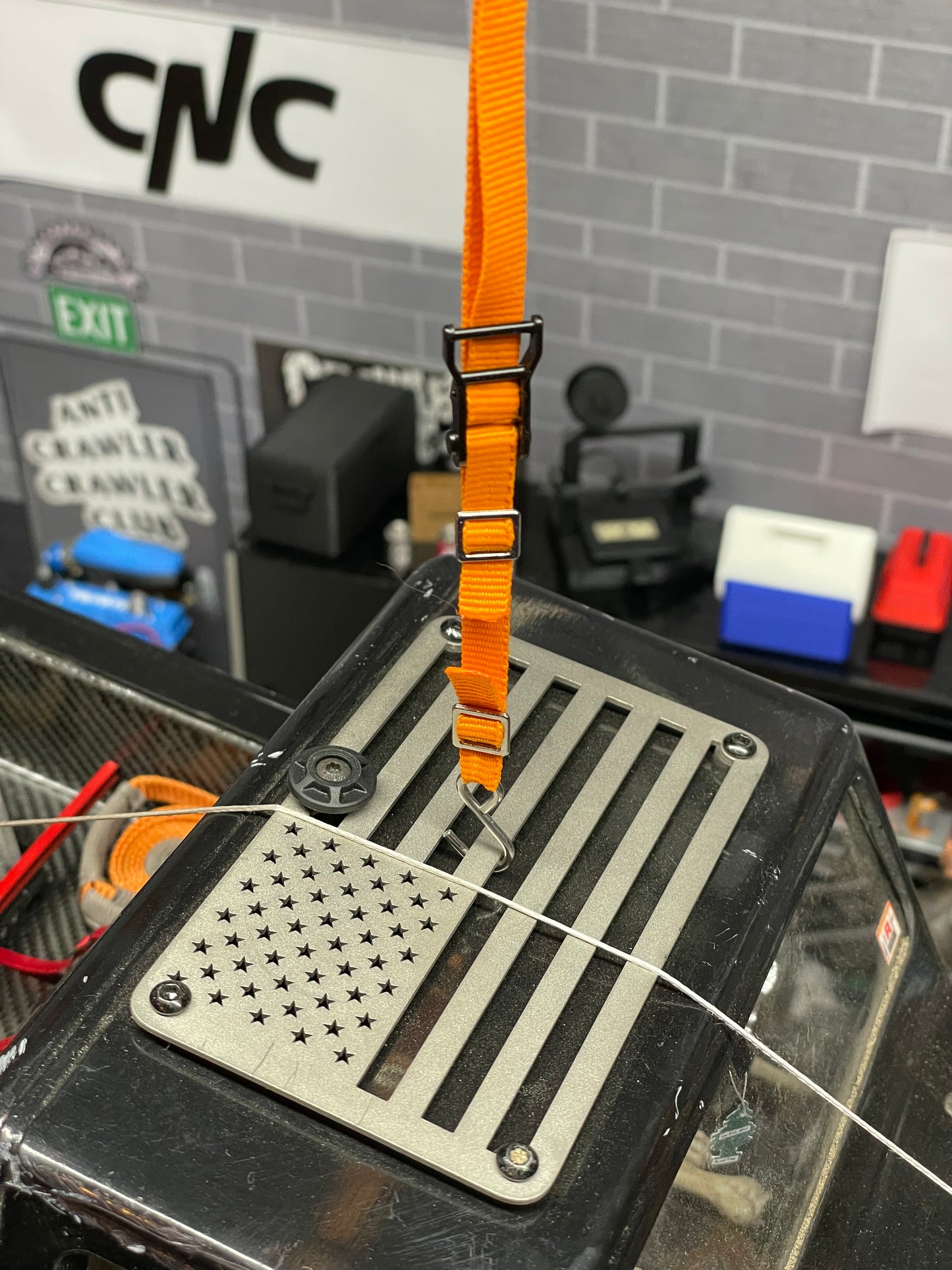 1/10 Scale Tie Down Simulation Ratchet Strap All Metal Extra Strong (Pair)