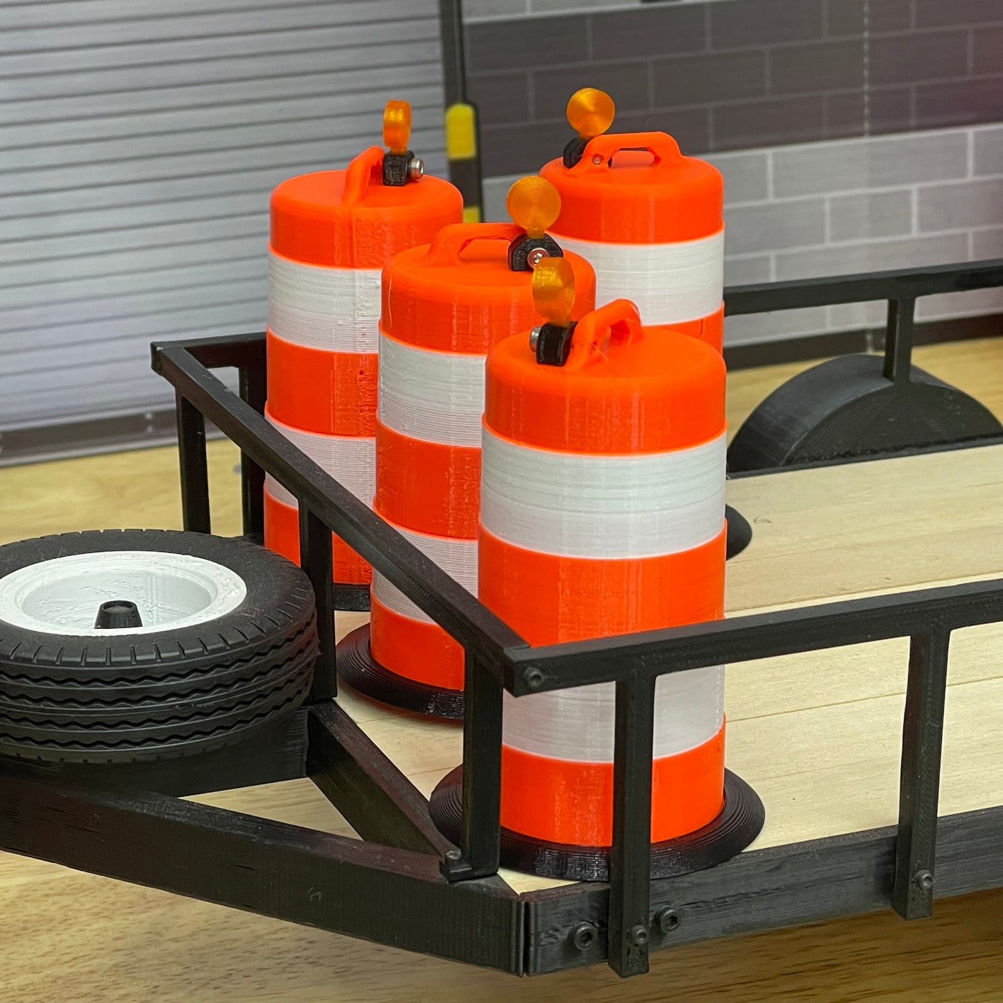 1/10 Scale Barrel Barricade Track, Drift, Crawler Accessory like Bobs Barricade Parts Diorama