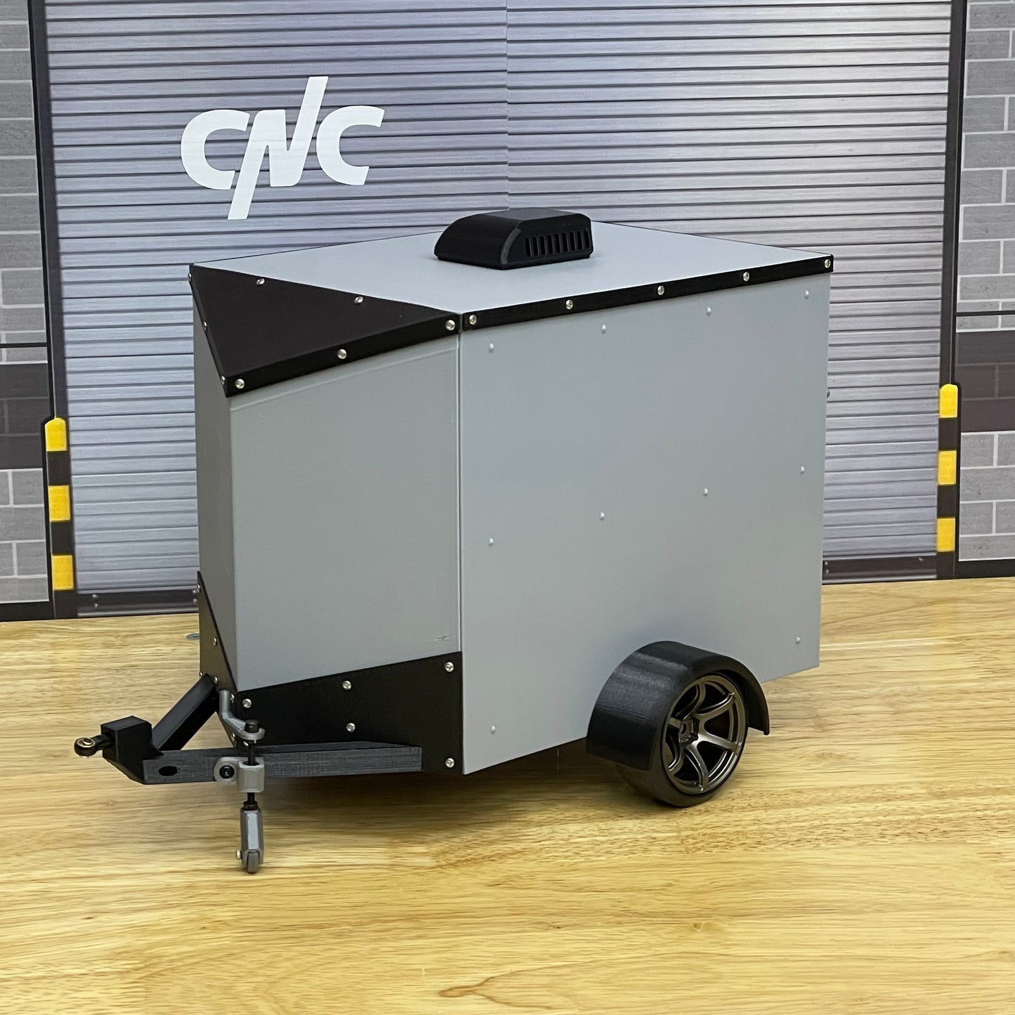 1/10 Scale Enclosed Utility Trailer Standard, Slammed or Lifted and Custom Options (NO WHEELS OR TIRES INCLUDED)