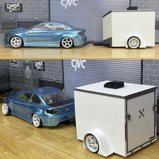 1/10 Scale Enclosed Utility Trailer Standard, Slammed or Lifted and Custom Options (NO WHEELS OR TIRES INCLUDED)