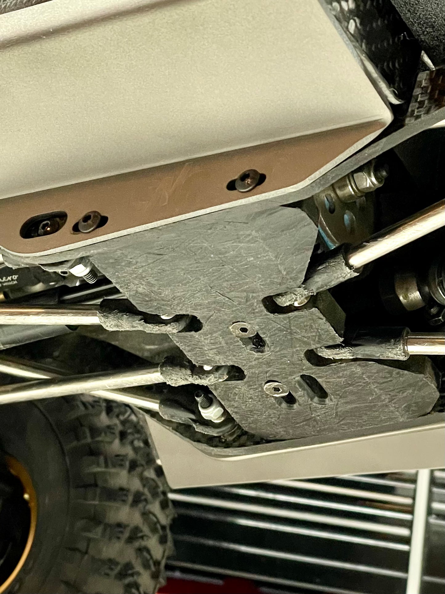 Titanium Rock Sliders for the GSpeed V3 Chassis w/ Power Wagon Body 2023 SORRCA Class 2 Rule Compliant